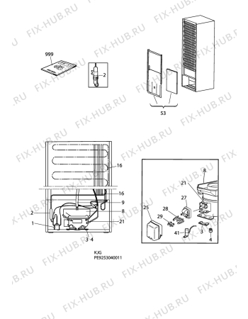 Взрыв-схема холодильника Electrolux ERB32415W - Схема узла C10 Cold, users manual